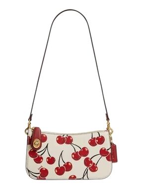 *NWT* COACH Cherry Penn Shoulder Bag, Small Penn Shoulder Bag (Ivory/Red)